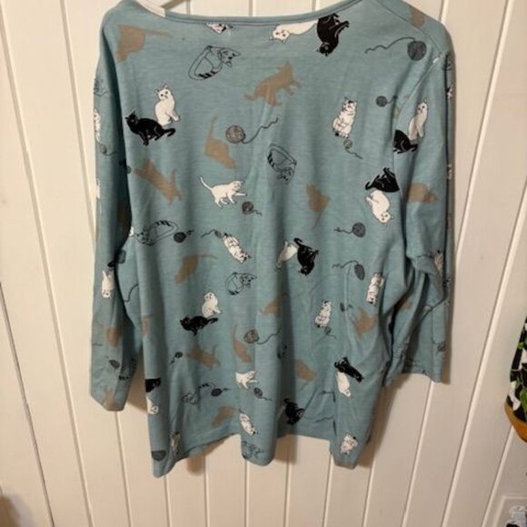 BONNIE EVANS CATS TOP SIZE 2X - Picture 2 of 4